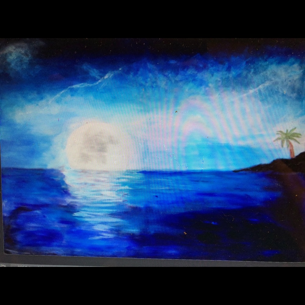 Paradise Lost. Original 40”x30” acrylic painting on canvas.